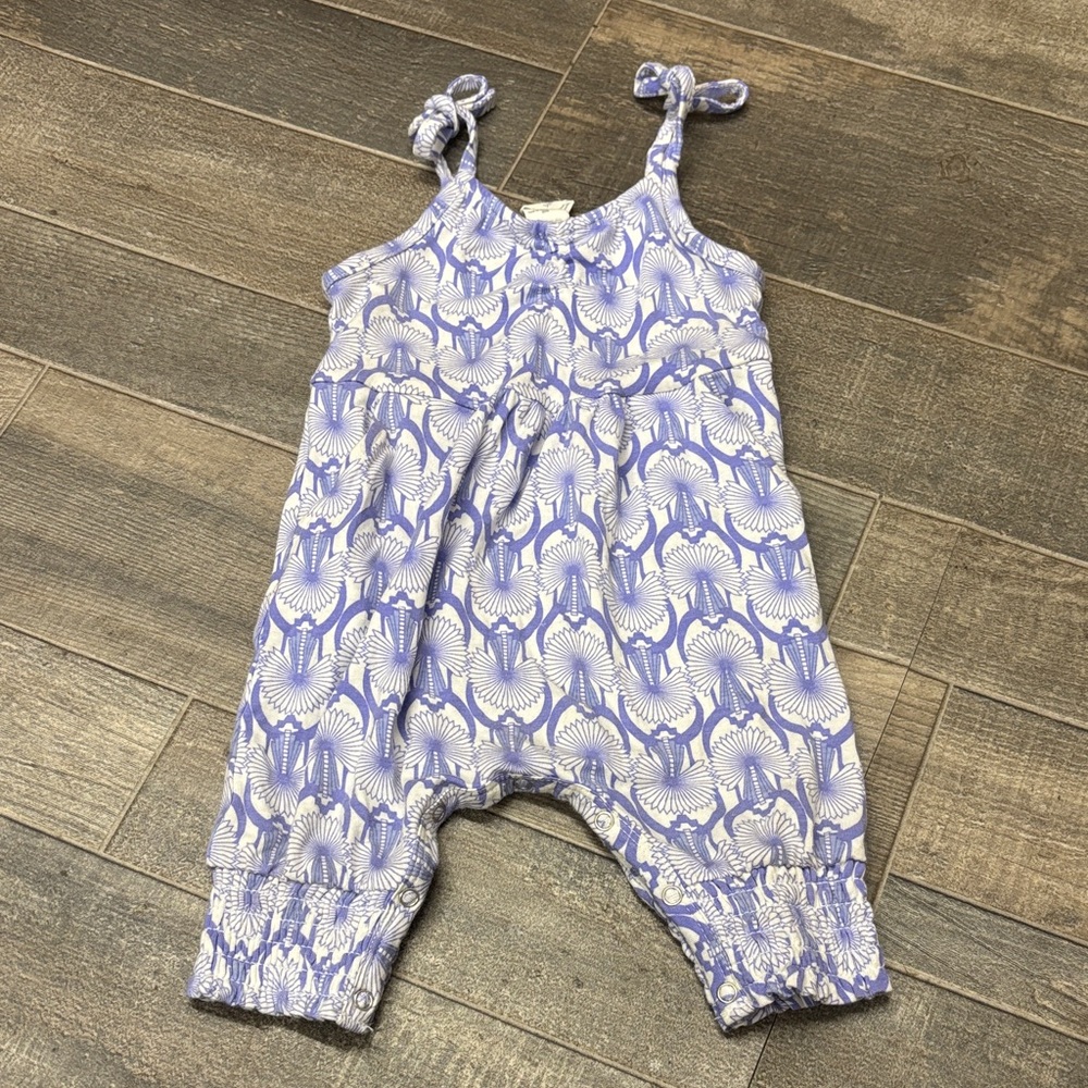 Kate Quinn Modal Bamboo Purple & White Romper Size 3/6 months‎